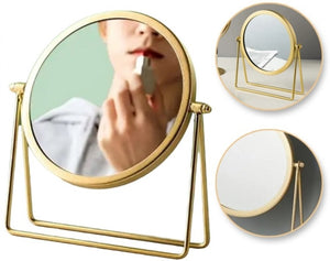 New Golden Nordic Metal Makeup Vanity Mirror With stand