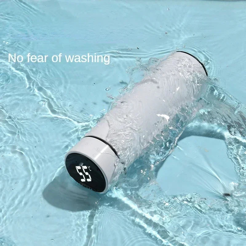 Stainless Steel Thermos Bottle with Digital Temperature Display