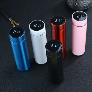 Stainless Steel Thermos Bottle with Digital Temperature Display